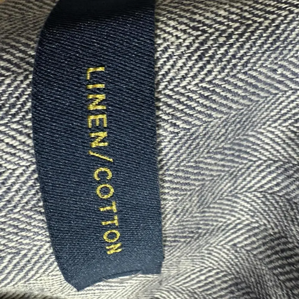 Stafford Jacket Linen Cotton Hopsack Blazer Sport Coat Indigo‎ 48R